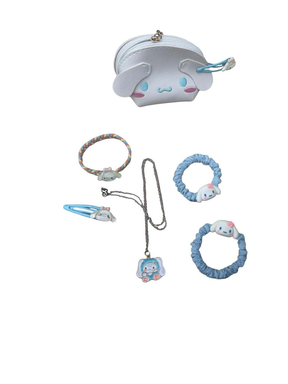 Sanrio Cinnamoroll Coin Purse and Hair Accessory Jewelry Set